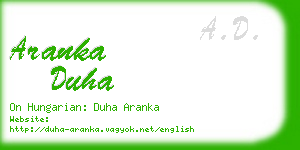 aranka duha business card